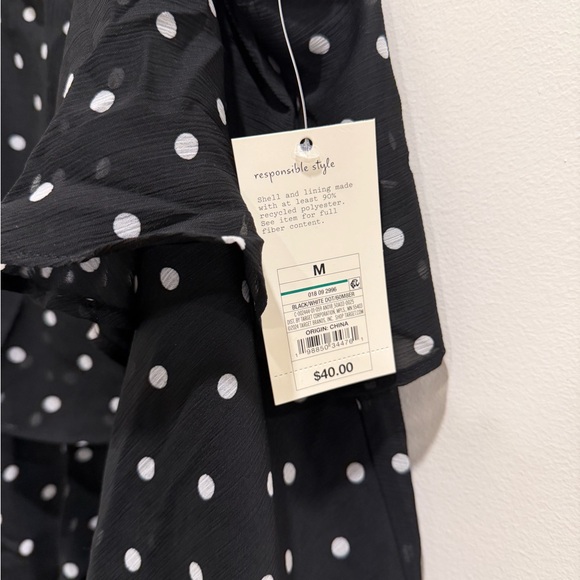 Black Polka Dot Tiered Ruffle Mini Shift Dress from A New Day- Medium NWT - Picture 6 of 6